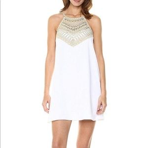 lilly pulitzer soft pearl shift dress, size 10